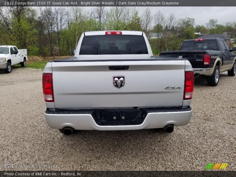 Bright Silver Metallic / Dark Slate Gray/Medium Graystone 2012 Dodge Ram 1500 ST Quad Cab 4x4