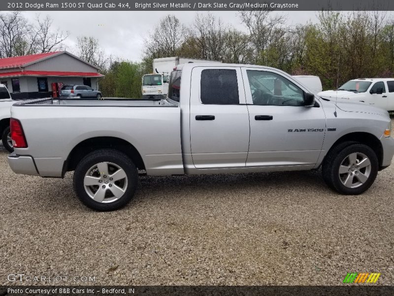 Bright Silver Metallic / Dark Slate Gray/Medium Graystone 2012 Dodge Ram 1500 ST Quad Cab 4x4