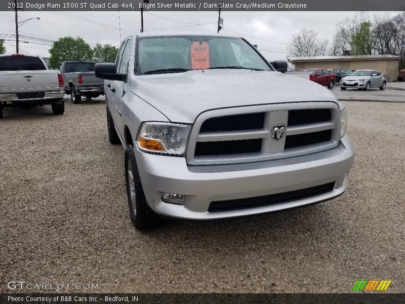 Bright Silver Metallic / Dark Slate Gray/Medium Graystone 2012 Dodge Ram 1500 ST Quad Cab 4x4