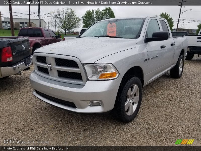 Bright Silver Metallic / Dark Slate Gray/Medium Graystone 2012 Dodge Ram 1500 ST Quad Cab 4x4