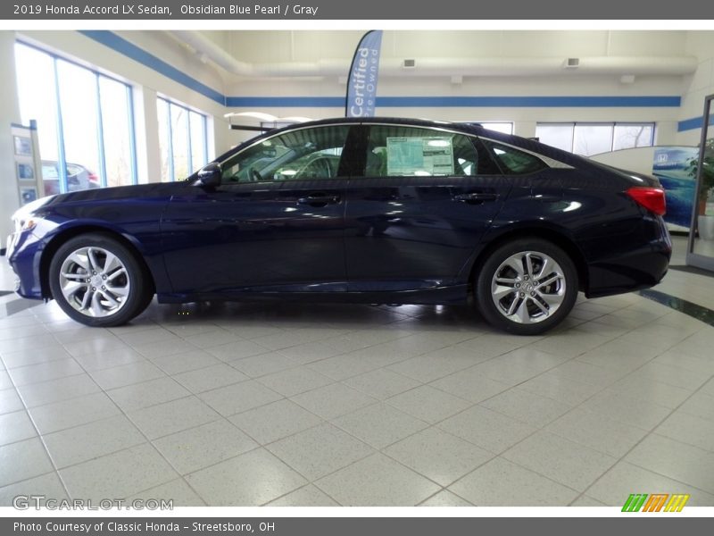 Obsidian Blue Pearl / Gray 2019 Honda Accord LX Sedan