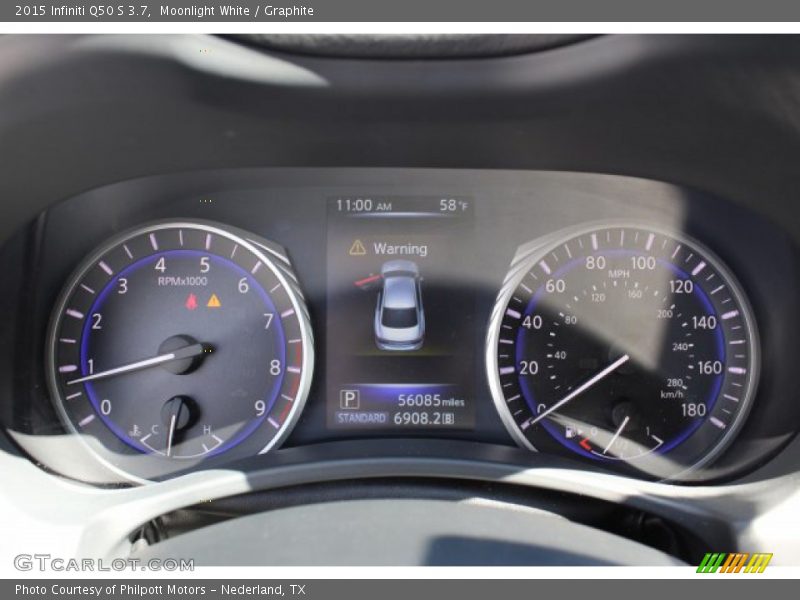 Moonlight White / Graphite 2015 Infiniti Q50 S 3.7