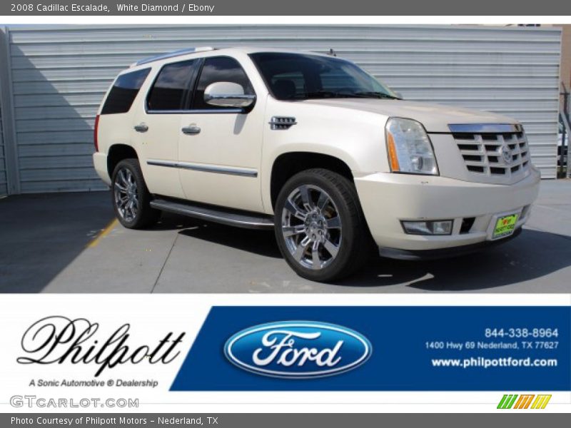 White Diamond / Ebony 2008 Cadillac Escalade