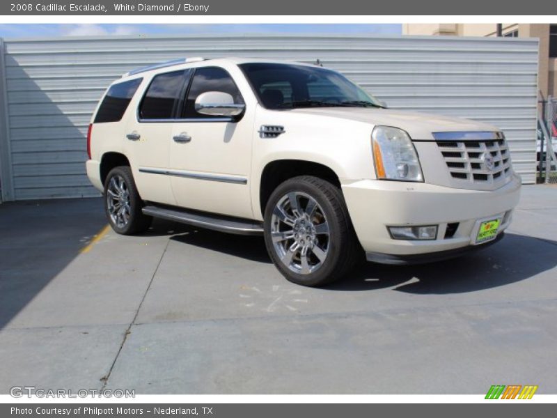 White Diamond / Ebony 2008 Cadillac Escalade