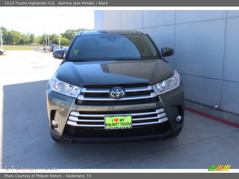 Alumina Jade Metallic / Black 2019 Toyota Highlander XLE