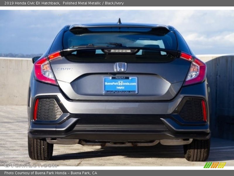 Polished Metal Metallic / Black/Ivory 2019 Honda Civic EX Hatchback