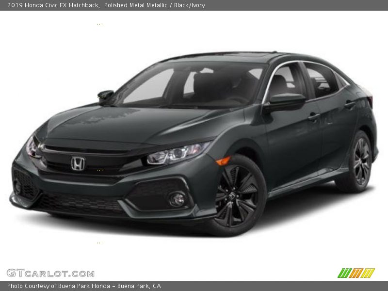 Polished Metal Metallic / Black/Ivory 2019 Honda Civic EX Hatchback