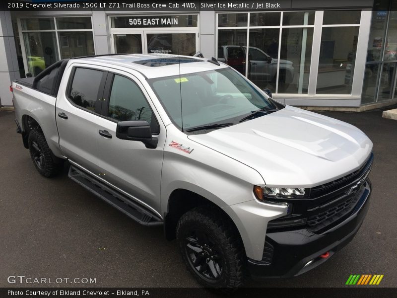 Silver Ice Metallic / Jet Black 2019 Chevrolet Silverado 1500 LT Z71 Trail Boss Crew Cab 4WD