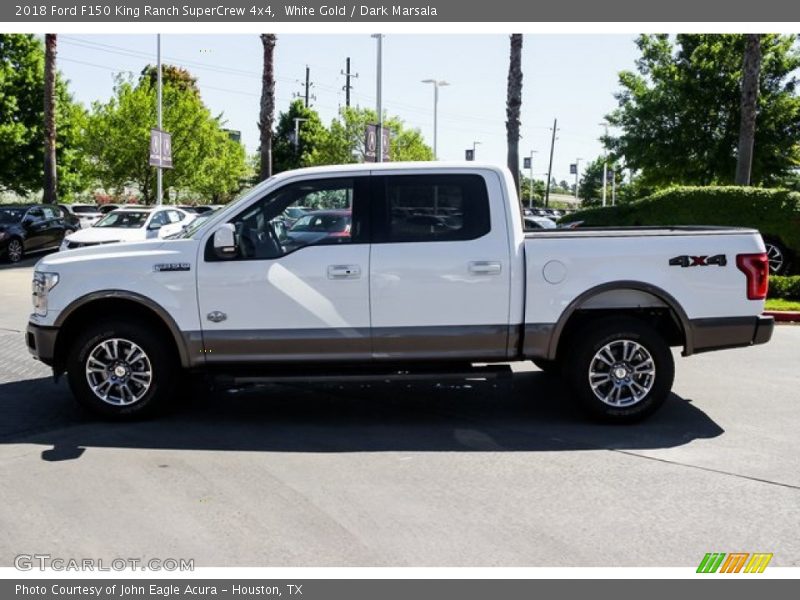 White Gold / Dark Marsala 2018 Ford F150 King Ranch SuperCrew 4x4