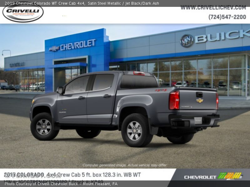 Satin Steel Metallic / Jet Black/Dark Ash 2019 Chevrolet Colorado WT Crew Cab 4x4