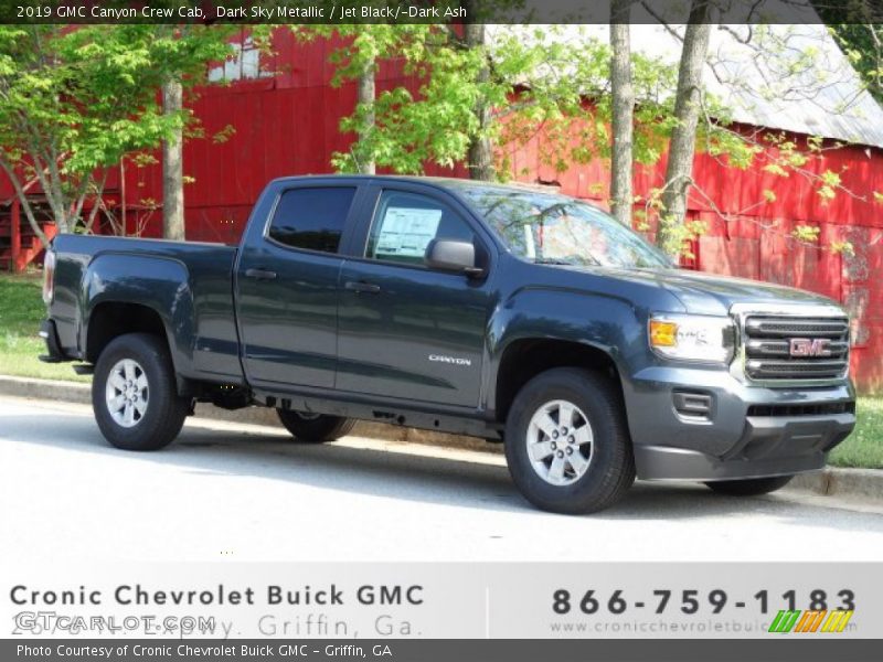 Dark Sky Metallic / Jet Black/­Dark Ash 2019 GMC Canyon Crew Cab