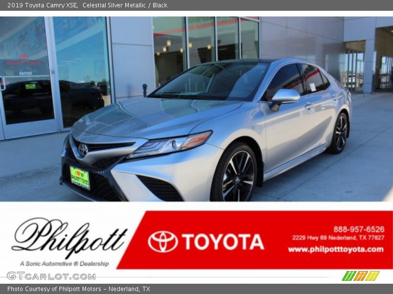 Celestial Silver Metallic / Black 2019 Toyota Camry XSE