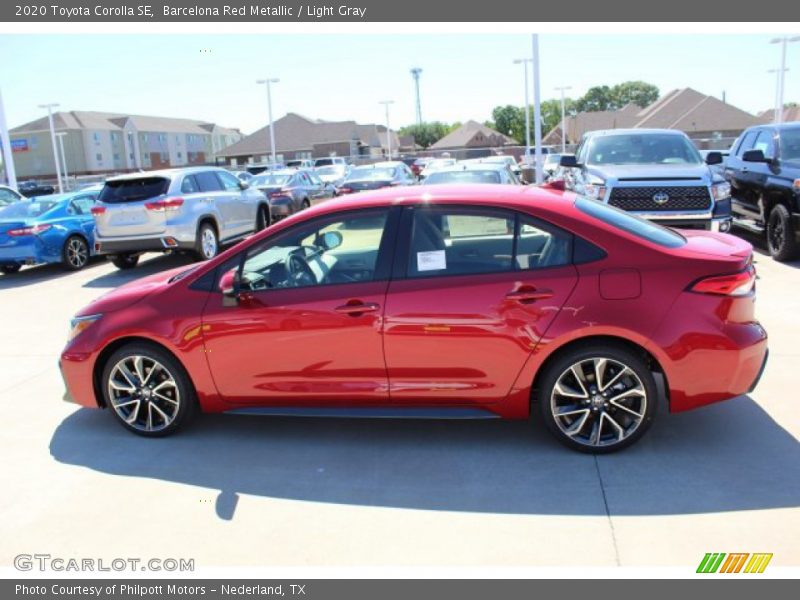 Barcelona Red Metallic / Light Gray 2020 Toyota Corolla SE