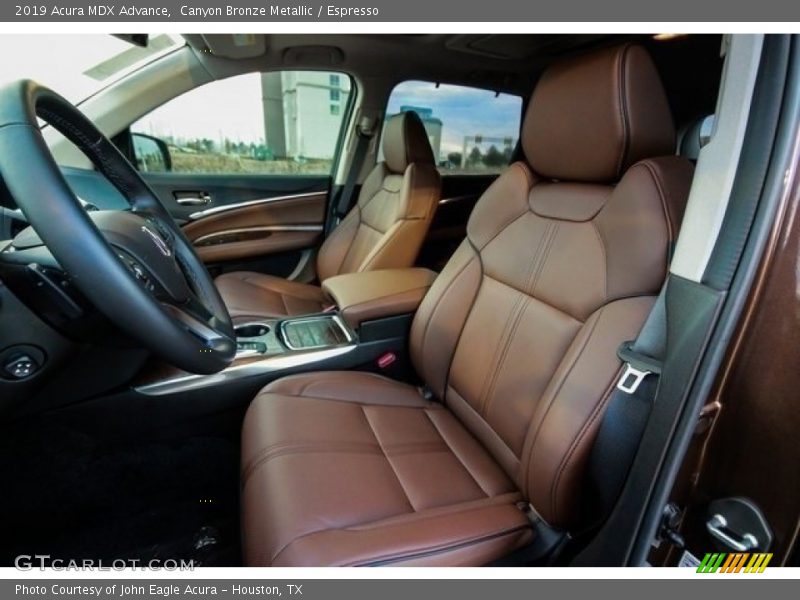 Front Seat of 2019 MDX Advance