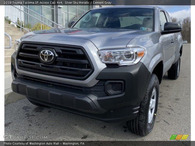 Silver Sky Metallic / Cement Gray 2019 Toyota Tacoma SR Access Cab 4x4