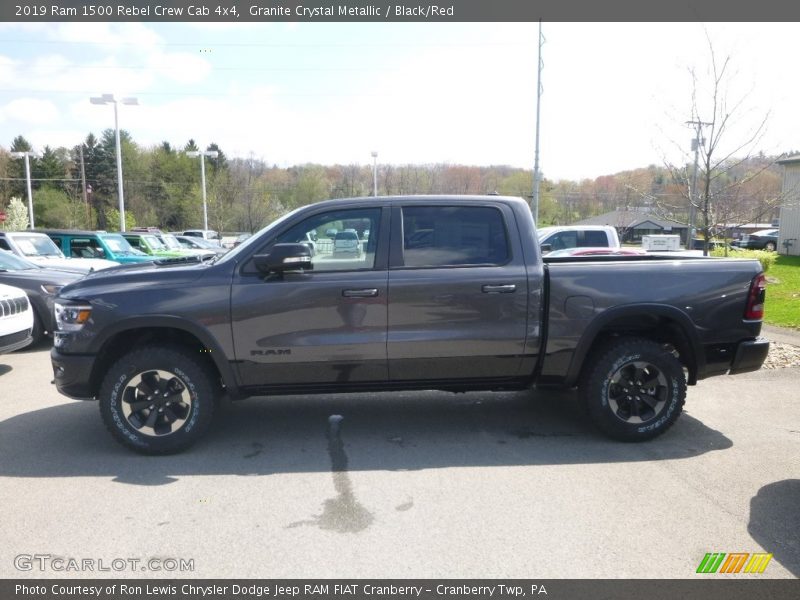 Granite Crystal Metallic / Black/Red 2019 Ram 1500 Rebel Crew Cab 4x4