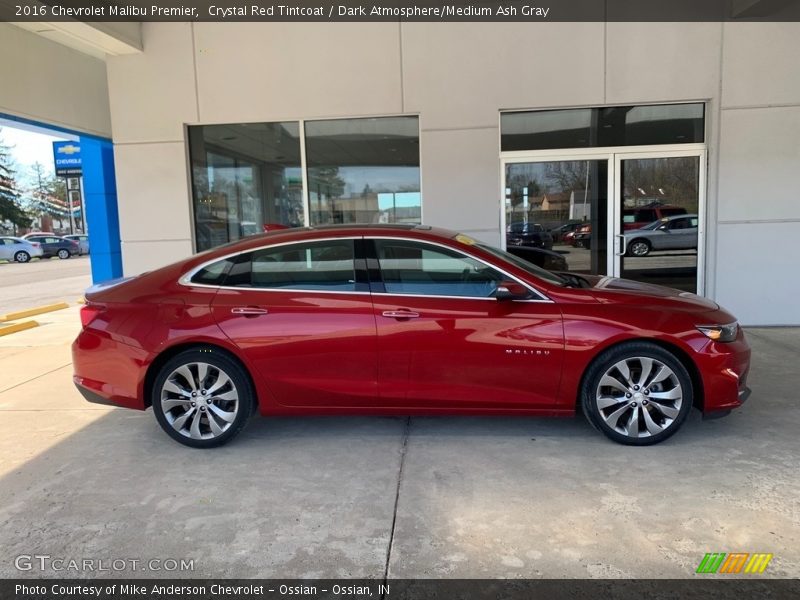 Crystal Red Tintcoat / Dark Atmosphere/Medium Ash Gray 2016 Chevrolet Malibu Premier