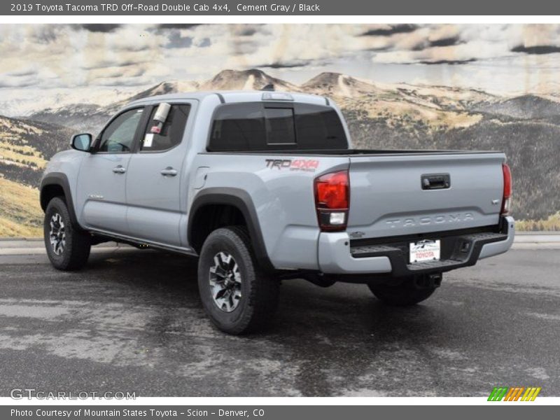 Cement Gray / Black 2019 Toyota Tacoma TRD Off-Road Double Cab 4x4
