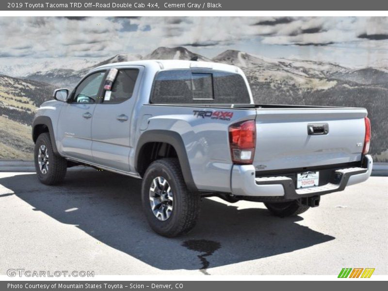 Cement Gray / Black 2019 Toyota Tacoma TRD Off-Road Double Cab 4x4