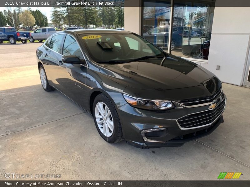 Nightfall Gray Metallic / Jet Black 2018 Chevrolet Malibu LT