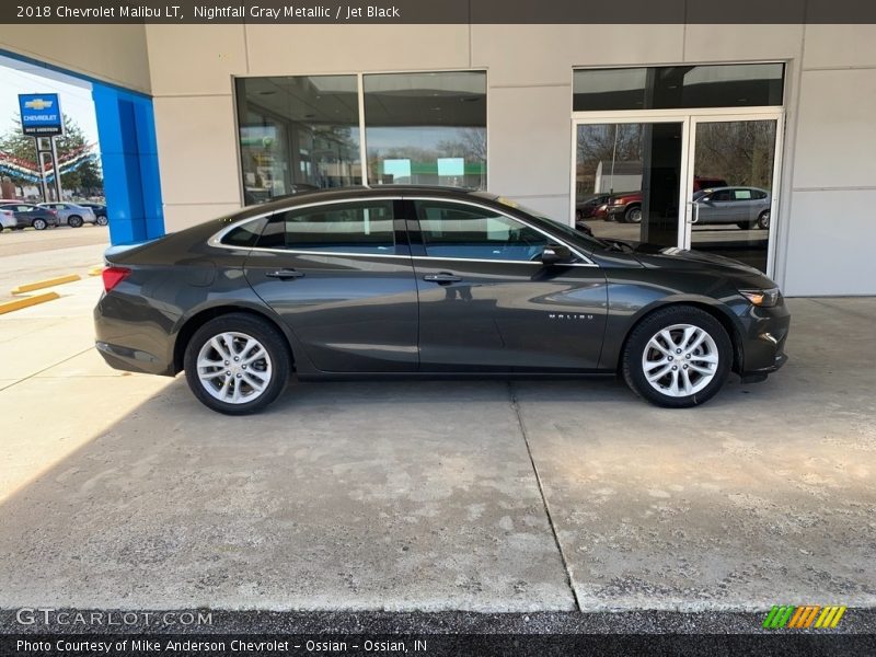 Nightfall Gray Metallic / Jet Black 2018 Chevrolet Malibu LT