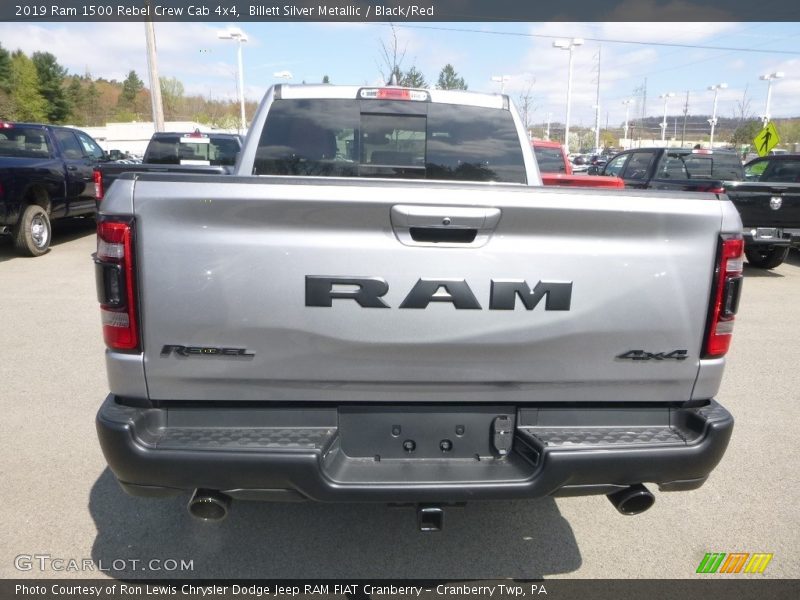 Billett Silver Metallic / Black/Red 2019 Ram 1500 Rebel Crew Cab 4x4