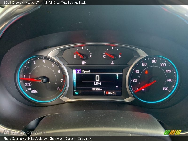 Nightfall Gray Metallic / Jet Black 2018 Chevrolet Malibu LT