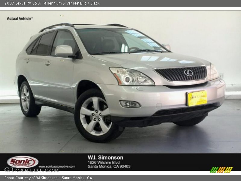 Millennium Silver Metallic / Black 2007 Lexus RX 350