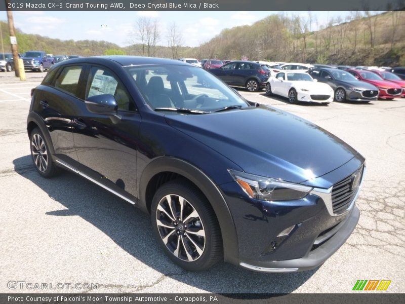 Deep Crystal Blue Mica / Black 2019 Mazda CX-3 Grand Touring AWD