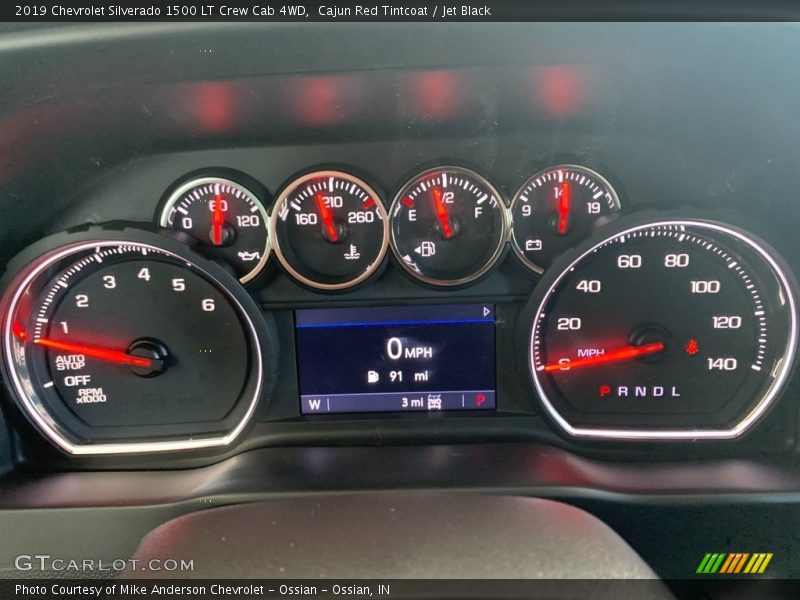 Cajun Red Tintcoat / Jet Black 2019 Chevrolet Silverado 1500 LT Crew Cab 4WD