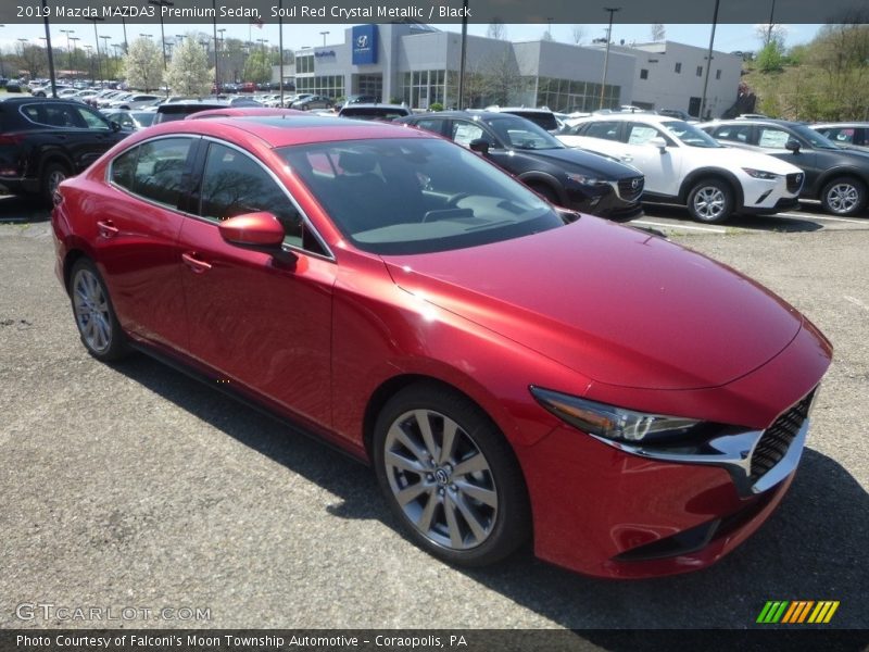 Soul Red Crystal Metallic / Black 2019 Mazda MAZDA3 Premium Sedan