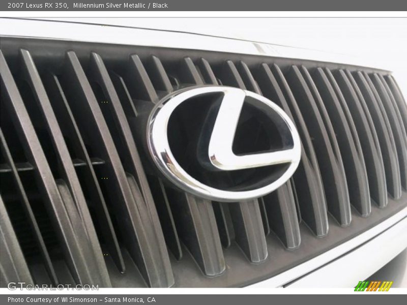 Millennium Silver Metallic / Black 2007 Lexus RX 350