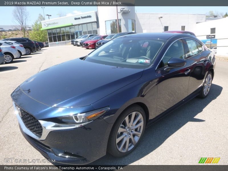 Deep Crystal Blue Mica / Black 2019 Mazda MAZDA3 Premium Sedan