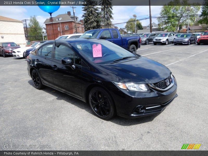 Crystal Black Pearl / Black 2013 Honda Civic Si Sedan