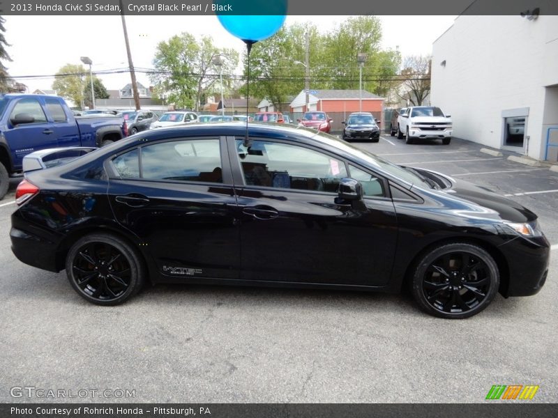 Crystal Black Pearl / Black 2013 Honda Civic Si Sedan