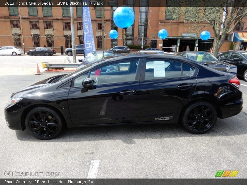 Crystal Black Pearl / Black 2013 Honda Civic Si Sedan