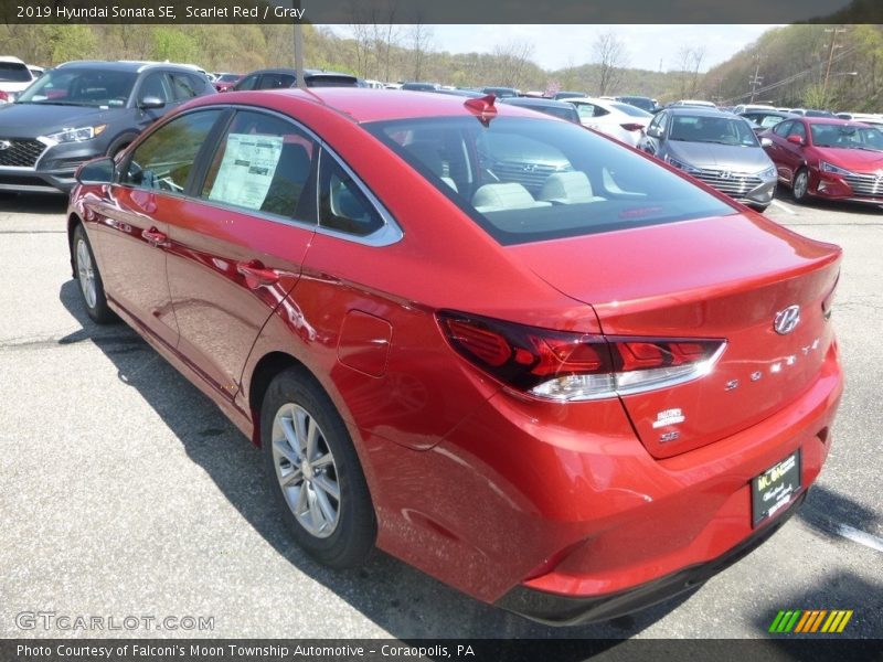 Scarlet Red / Gray 2019 Hyundai Sonata SE