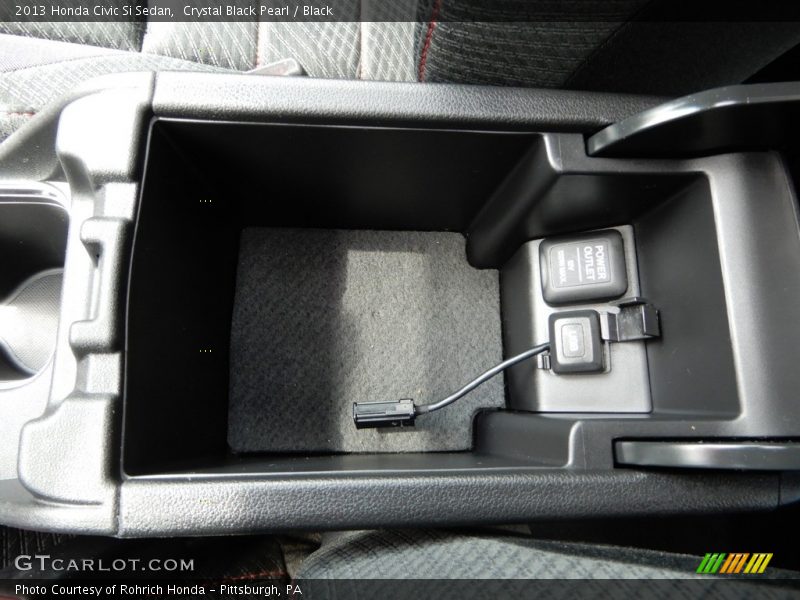 Crystal Black Pearl / Black 2013 Honda Civic Si Sedan