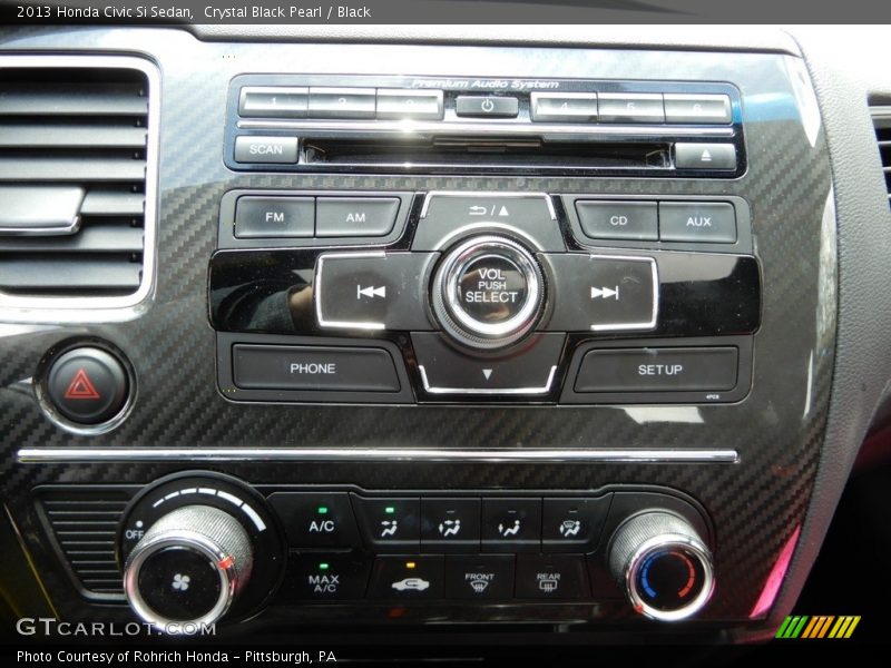 Crystal Black Pearl / Black 2013 Honda Civic Si Sedan