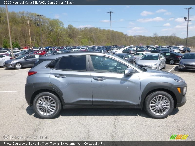 Sonic Silver / Black 2019 Hyundai Kona SEL AWD