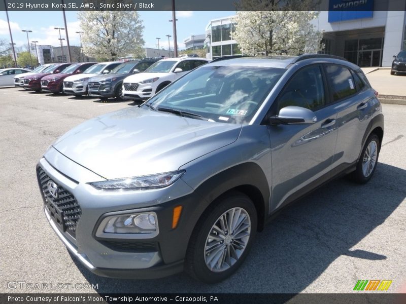 Sonic Silver / Black 2019 Hyundai Kona SEL AWD