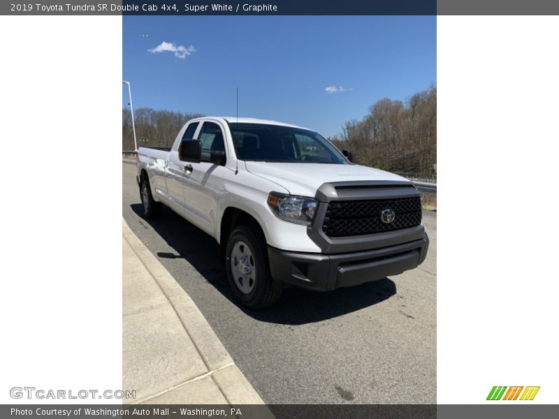Super White / Graphite 2019 Toyota Tundra SR Double Cab 4x4