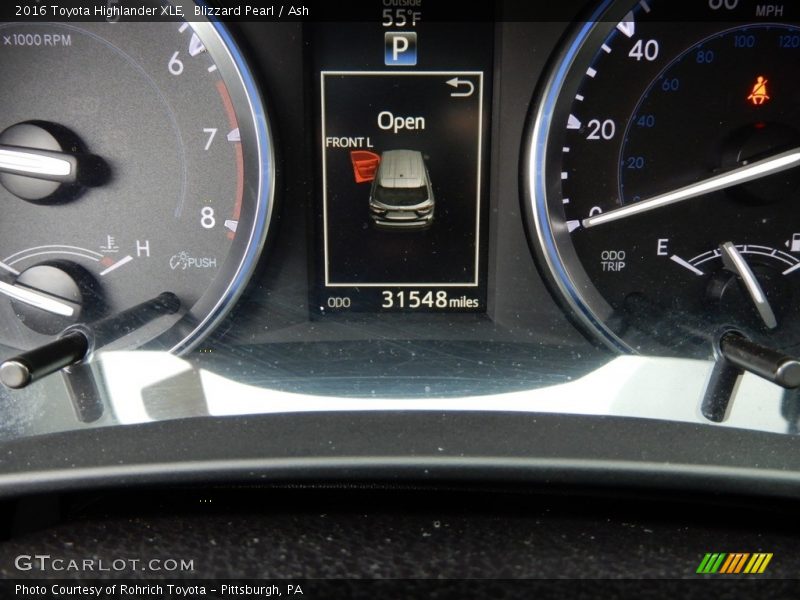 Blizzard Pearl / Ash 2016 Toyota Highlander XLE