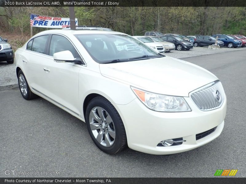 White Diamond Tricoat / Ebony 2010 Buick LaCrosse CXL AWD