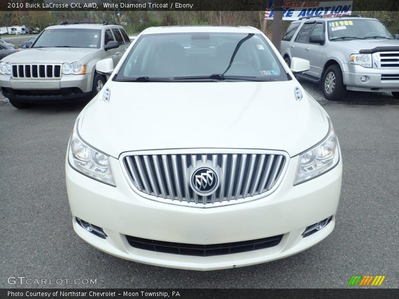 White Diamond Tricoat / Ebony 2010 Buick LaCrosse CXL AWD