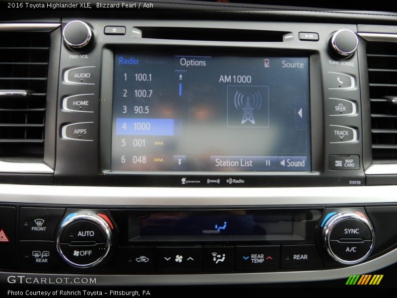 Blizzard Pearl / Ash 2016 Toyota Highlander XLE