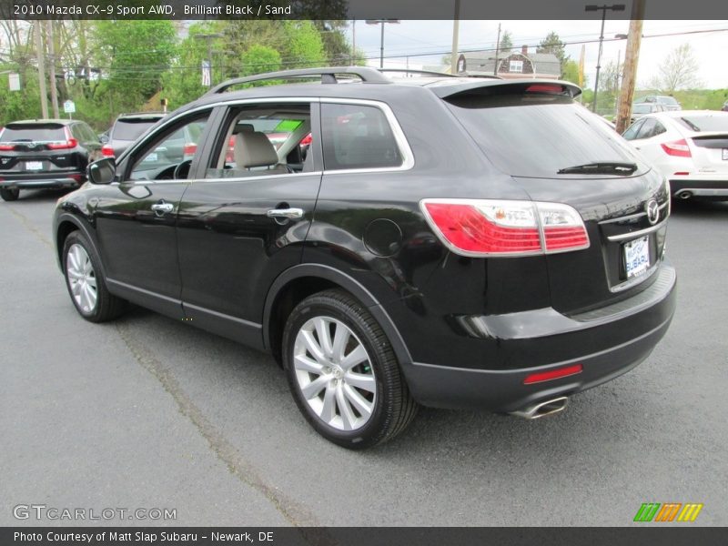 Brilliant Black / Sand 2010 Mazda CX-9 Sport AWD