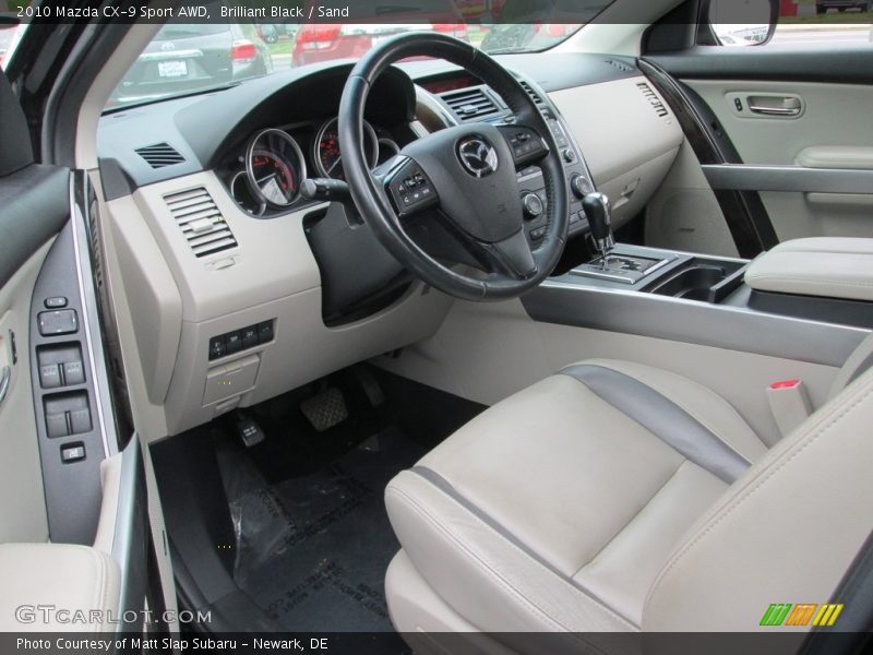 Brilliant Black / Sand 2010 Mazda CX-9 Sport AWD