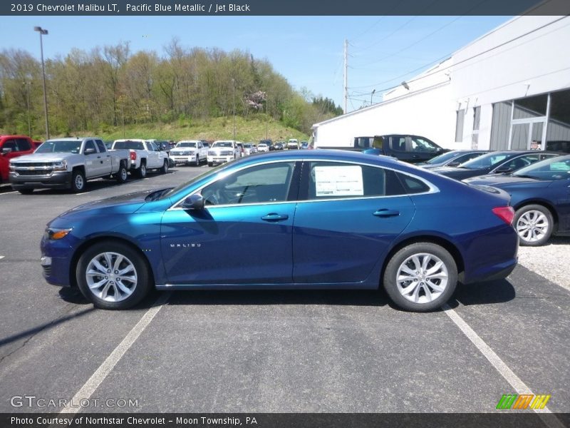 Pacific Blue Metallic / Jet Black 2019 Chevrolet Malibu LT