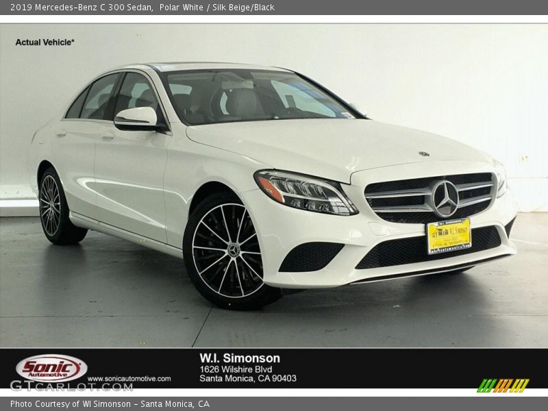 Polar White / Silk Beige/Black 2019 Mercedes-Benz C 300 Sedan